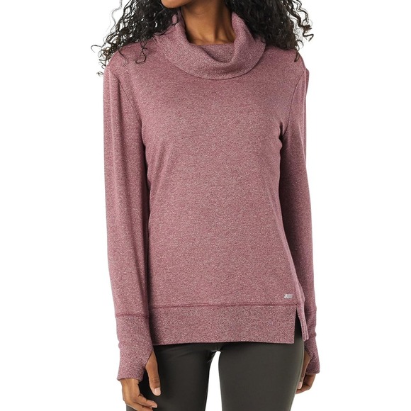Amazon Essentials Women's Studio Terry Long-Sleeve Funnel Neck Sweatshirt, Sz L - Picture 4 of 7